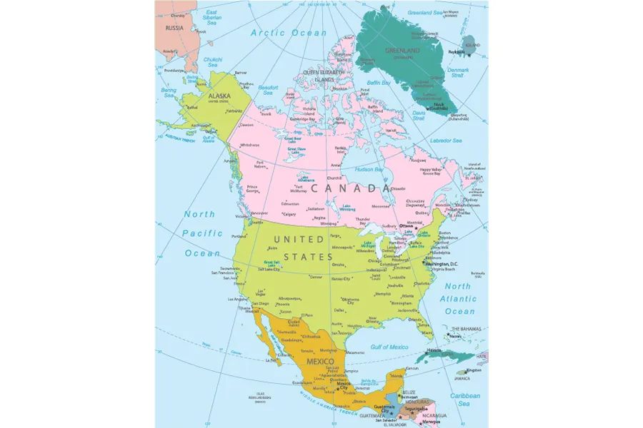 Kuzey Amerika Kıtası ve Ülkeleri