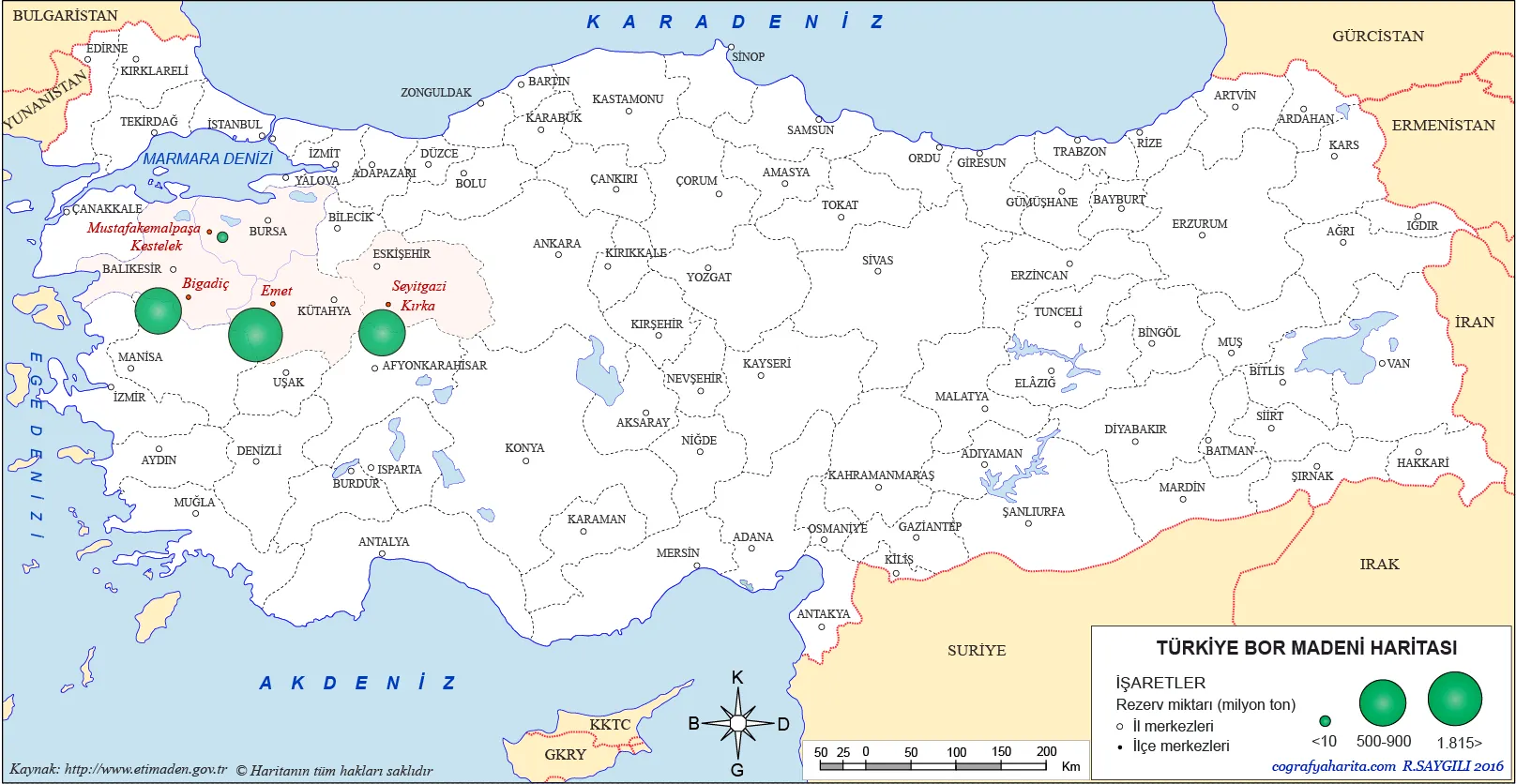 Türkiye Bor Madeni Haritası ve Dünya Pazarındaki Yeri